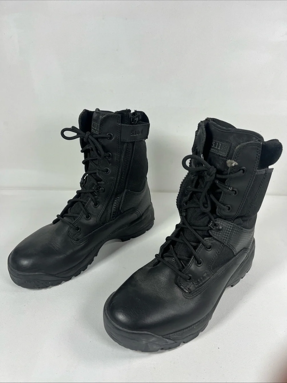 5.11 Tactical Mens ATAC 8” Side Zip Boots Black Combat Lace Up Men’s 11